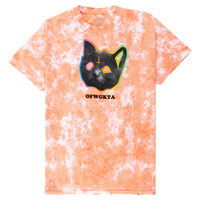 Psych Kitty Tee - Peach Crystal Wash Tie Dye-Odd Future