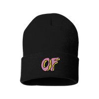 Classic Logo Foldover Beanie - Black-Odd Future