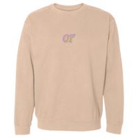 OF Donut Logo Embroidered Crewneck Sweatshirt - Sandstone-Odd Future