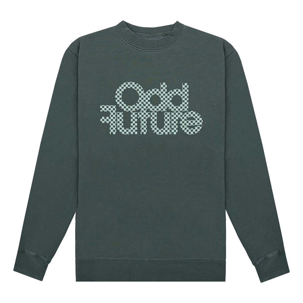 Checker Crewneck Sweatshirt - Alpine Green-Odd Future