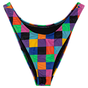 Multi Checkered Colorblock Bikini Bottom-Odd Future