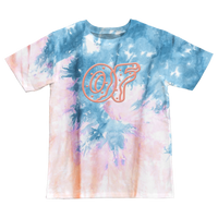 Donut Outline T-shirt - Blue/Pink Tie Dye-Odd Future