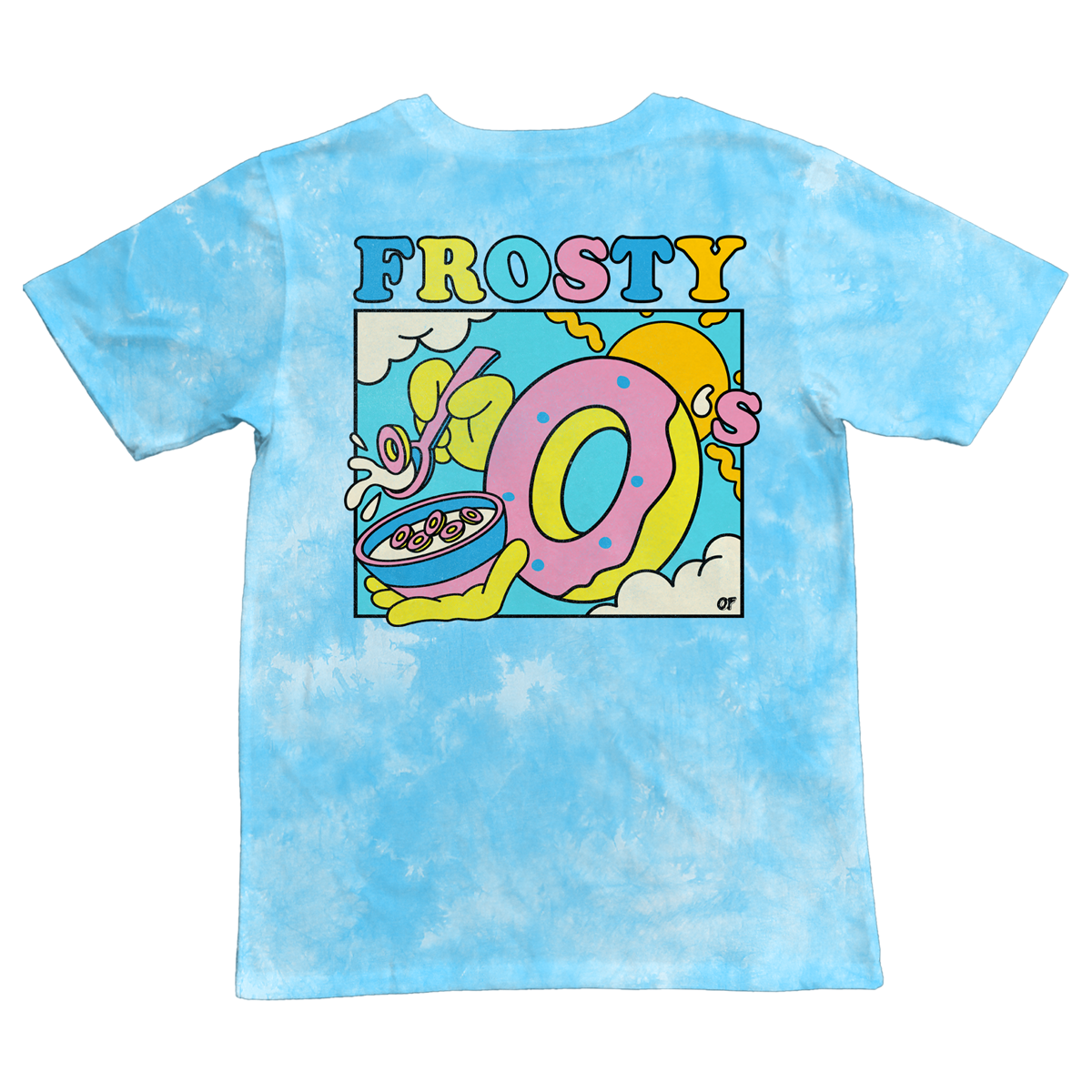 Frosty Cereal T-shirt - Turquoise Crystal Wash-Odd Future