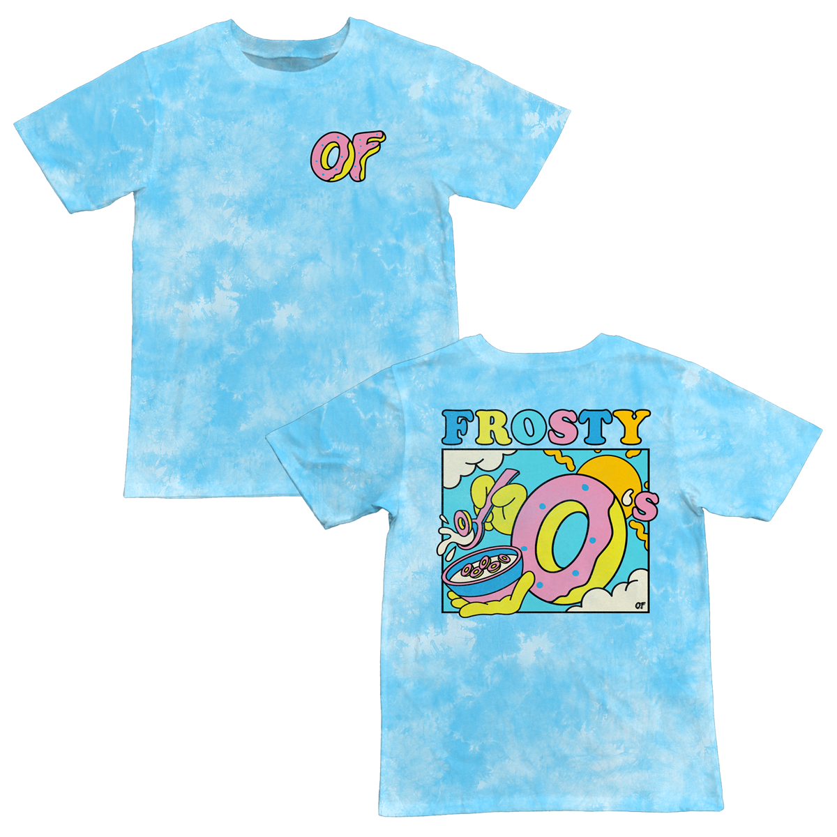 Frosty Cereal T-shirt - Turquoise Crystal Wash-Odd Future