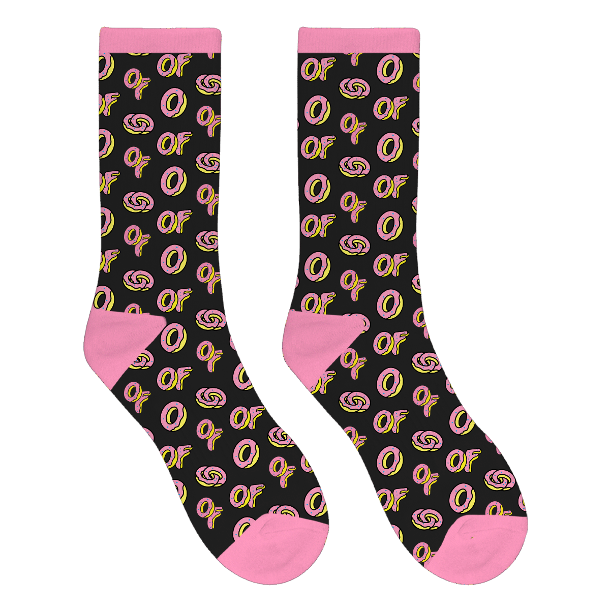 Donut Pattern Socks - Black/Pink - Odd Future OFWGKTA
