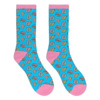 Donut Pattern Socks - Blue/Pink-Odd Future