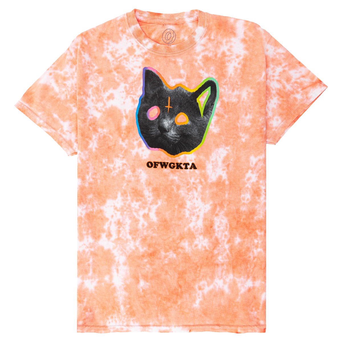 Psych Kitty Tee - Peach Crystal Wash Tie Dye-Odd Future