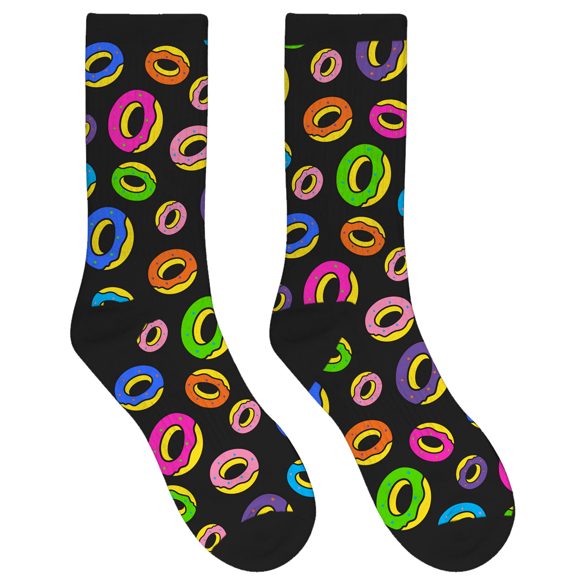 Allover Donut Socks - Black/Multi-Odd Future