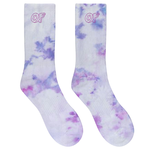 purple tie dye socks