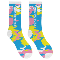Odd Future Socks - Blue/Yellow/Pink Camo-Odd Future