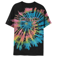 Multi Spiral T-shirt - Black/Multi Tie Dye-Odd Future