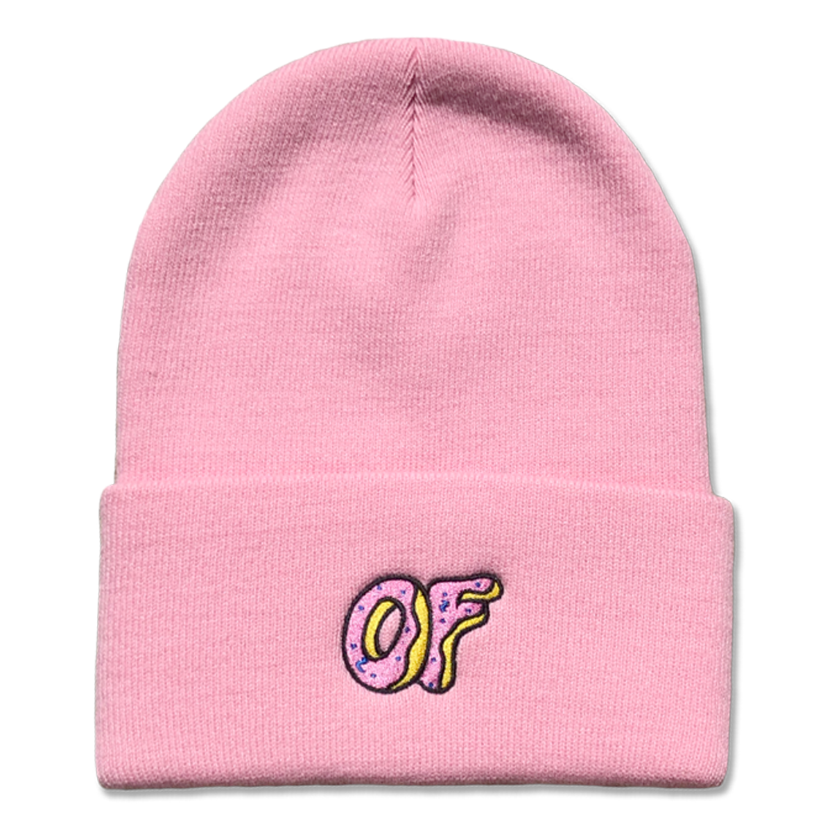 OF Classic Logo Cuff Beanie - Pink
