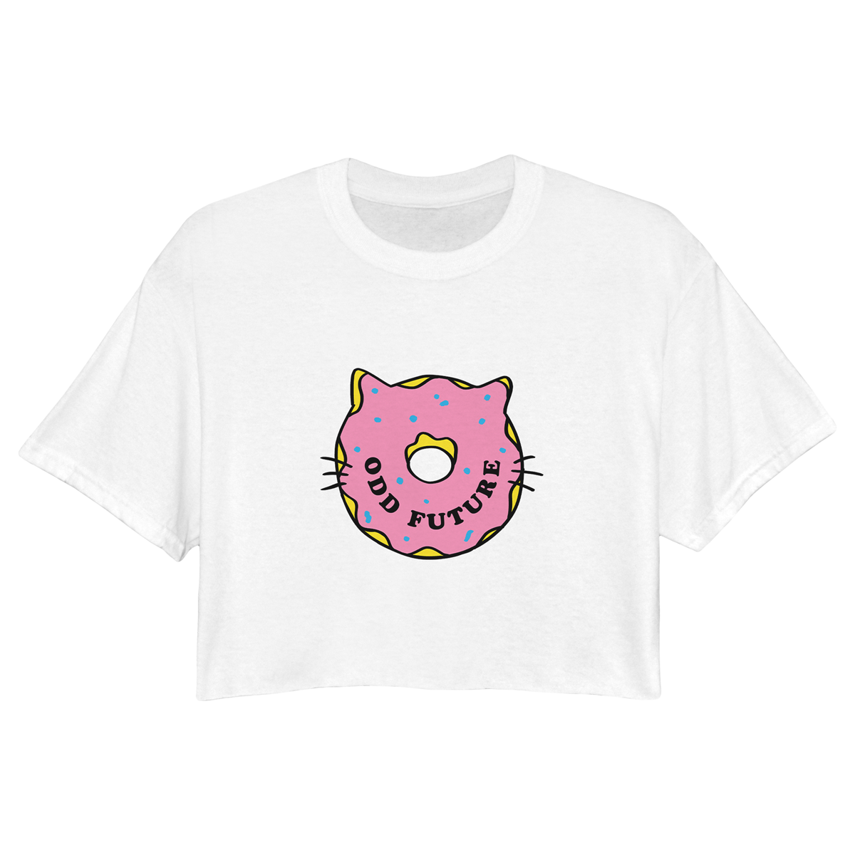 Donut Cat Crop Shirt - White - Odd Future OFWGKTA