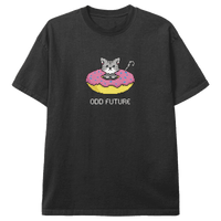8-Bit Donut Cat T-shirt - Black-Odd Future