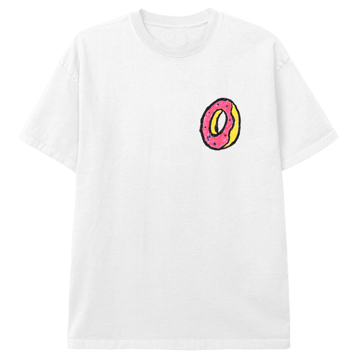 Donut Sketch T-shirt - White-Odd Future