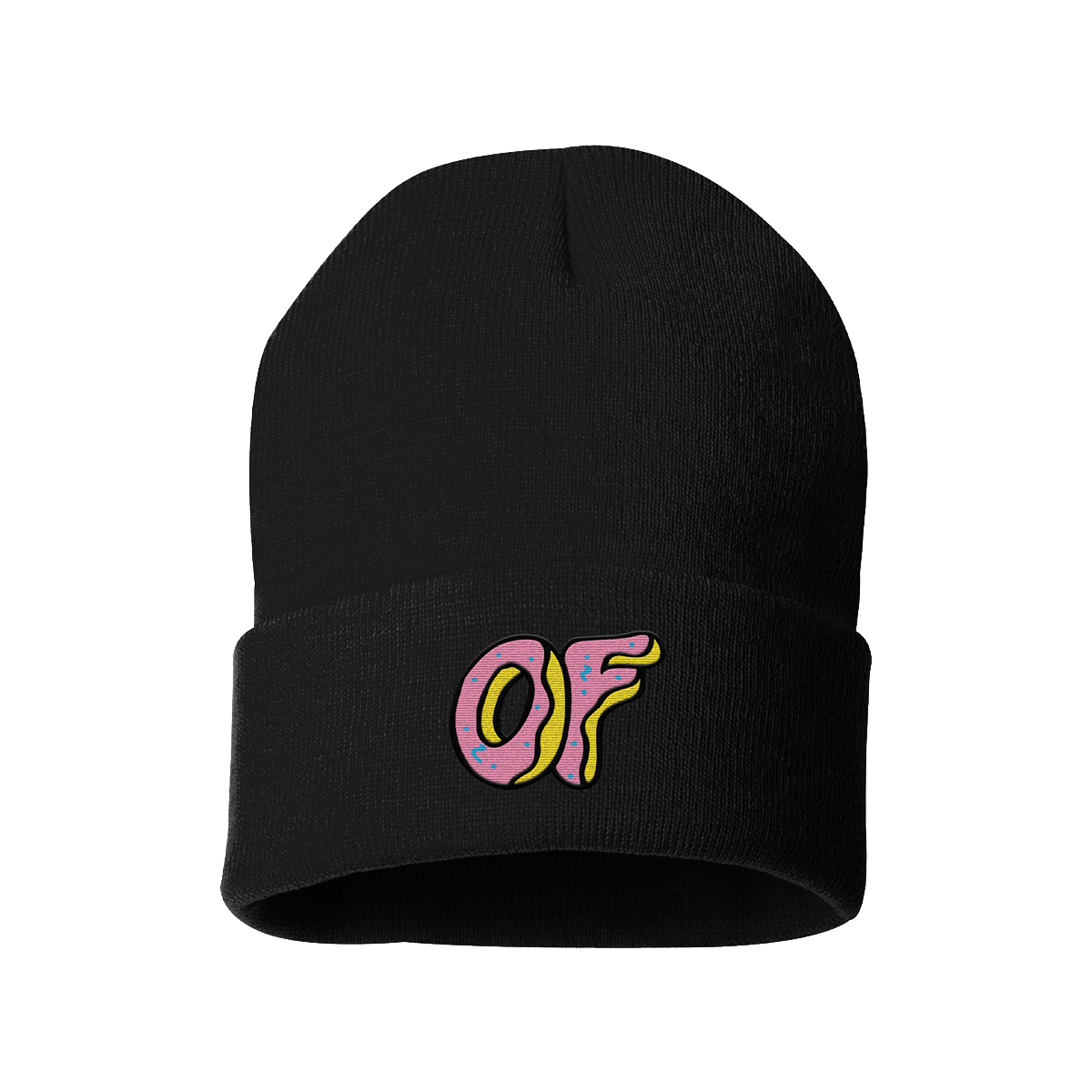 Odd Future Classic Logo Fold Over Beanie Ai Black Odd Future OFWGKTA