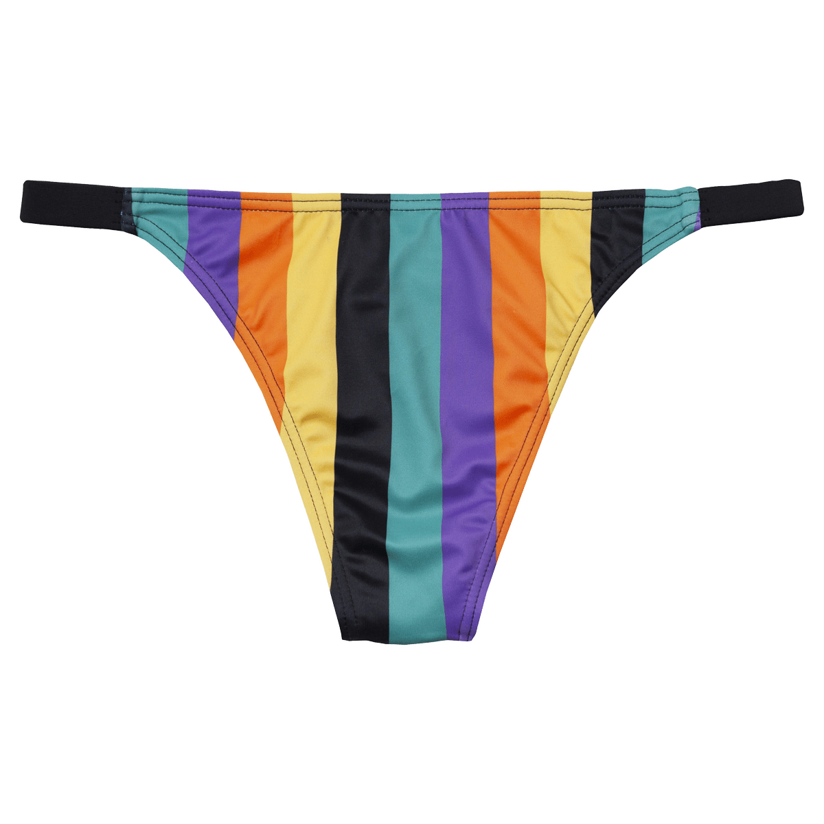 Striped Bikini Bottom - Black/ Multi-Odd Future