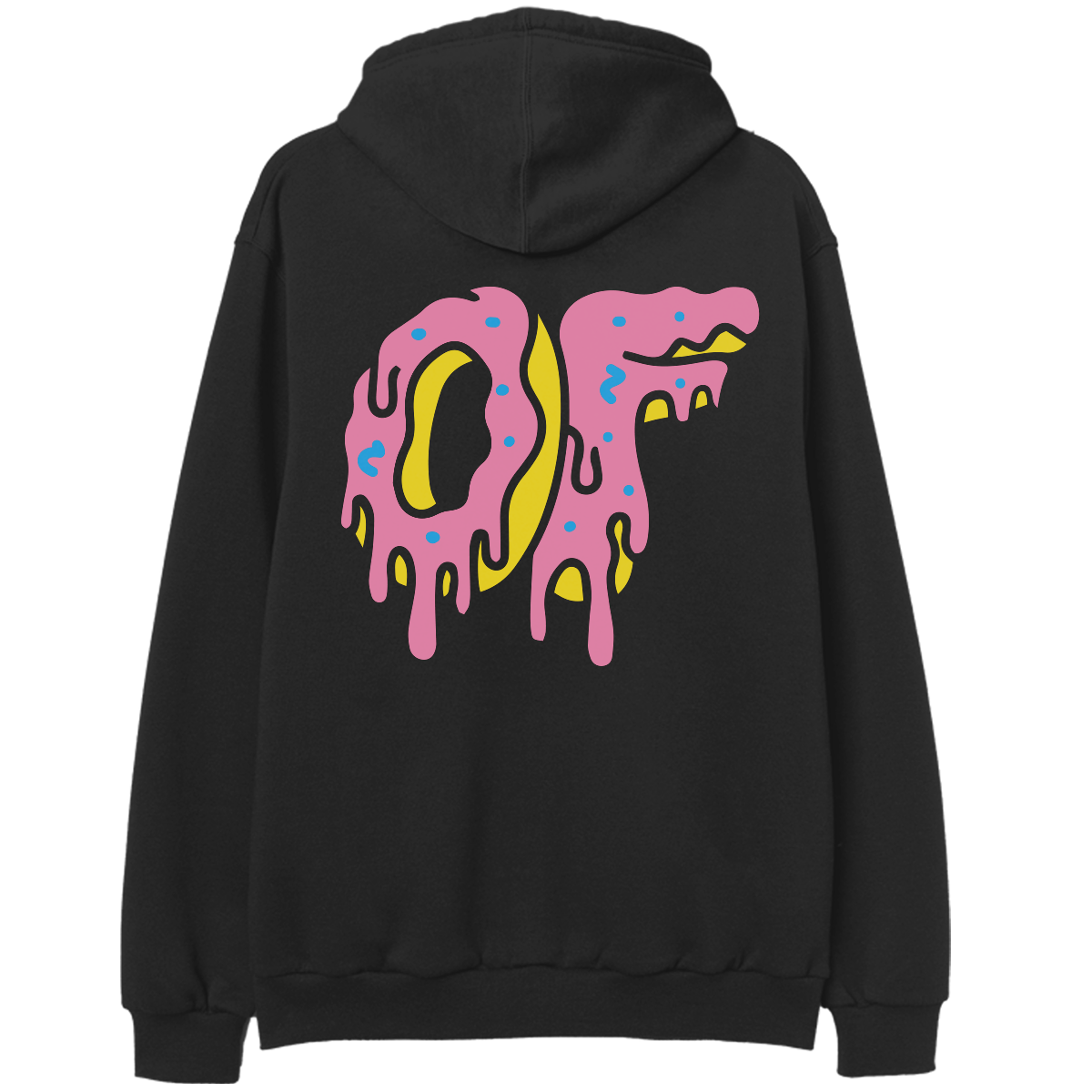 Dripping Logo Hoodie- Black-Odd Future