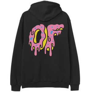 Dripping Logo Hoodie- Black-Odd Future