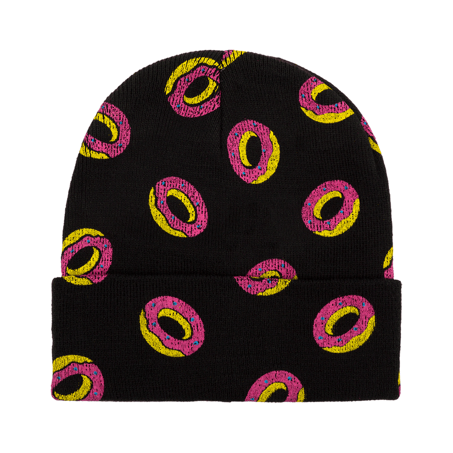OF Allover Print Beanie - Black - Odd Future OFWGKTA