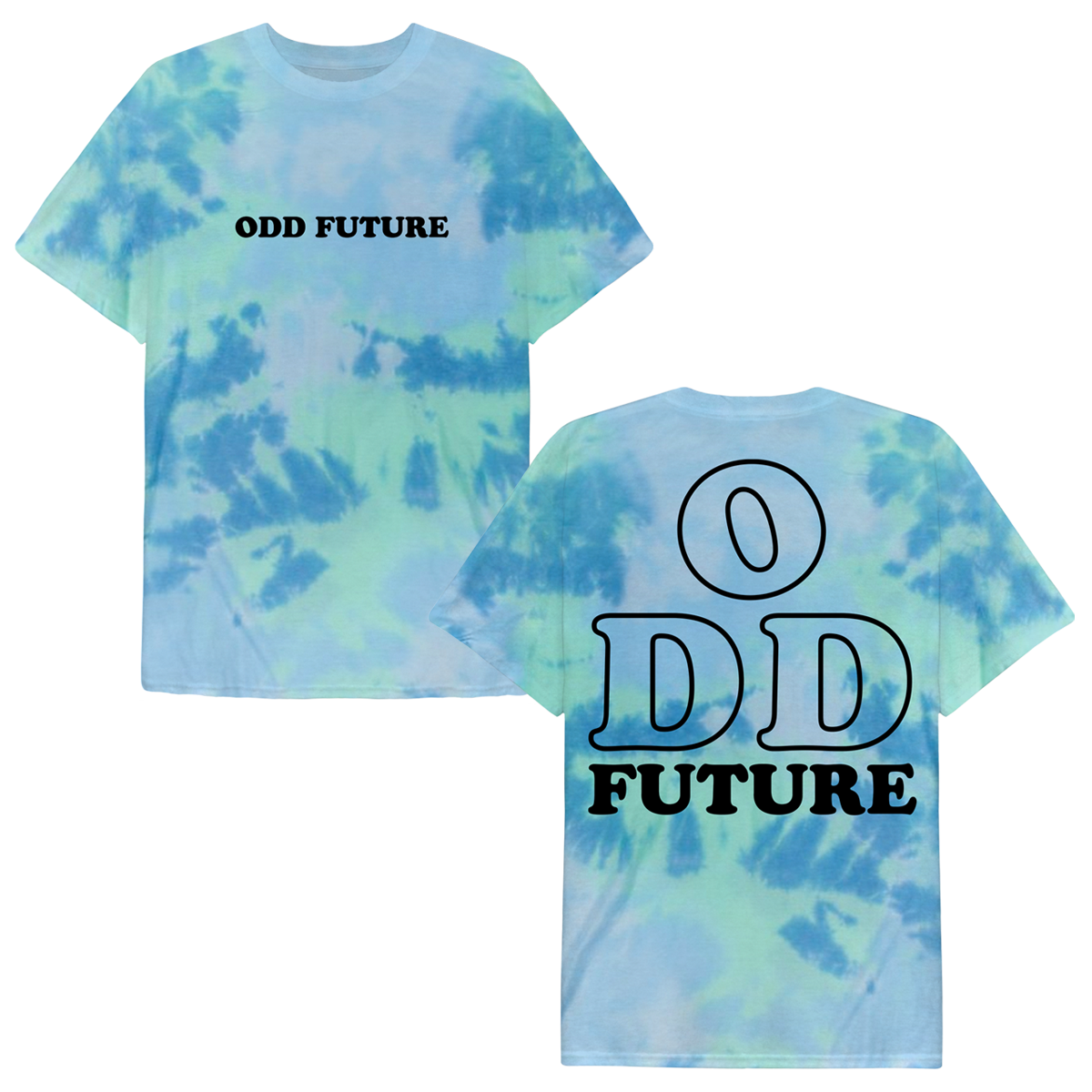 Pyramid Scheme T-shirt - Blue/Green Tie Dye-Odd Future