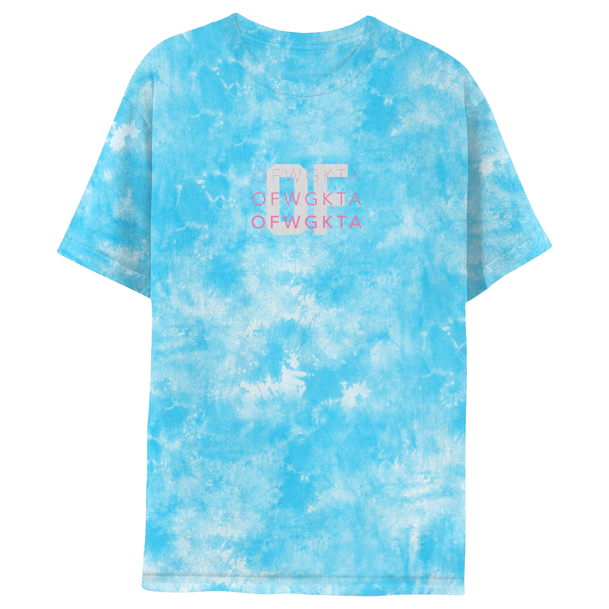 Triple OFWGKTA T-shirt - Turquoise Crystal Wash-Odd Future