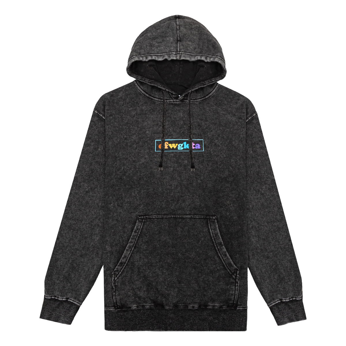 ofwgkta Rainbow Pullover Hoodie - Black Mineral Wash - Odd